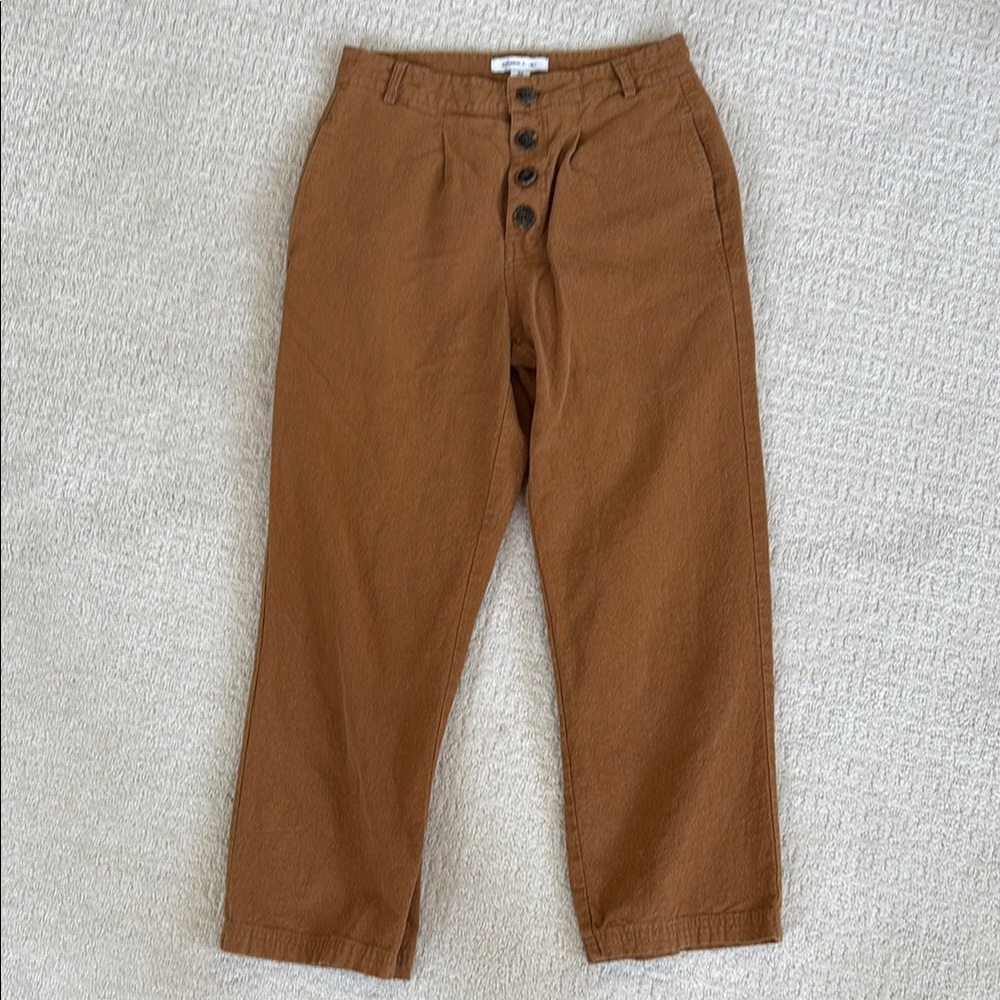 O’Neill crop linen cotton trousers